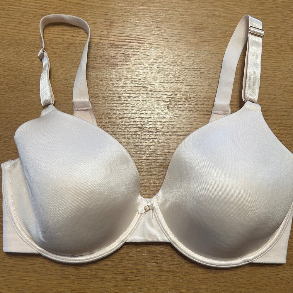 VANITY FAIR Light Pink Satin Underwire Full Coverage Bra 34DD